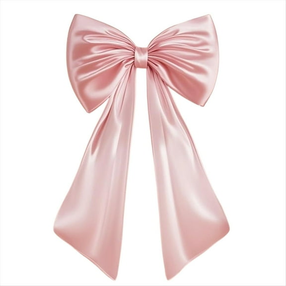Large PinkBow for Room Decor, 40x24 in Satin Ribbon Tie Birthday Decorations, Giant Pastel Pink Hanging Wall Decor,1 * Large Pink-Bow,Pink