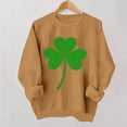 thumbnail image 1 of TaTaai Women Casual St Patrick's Day Printed Crew Neck Long Sleeve No Hood Sweatshirt Ladies Spring Daily Office Street Wear Soft Comfortable Machine Washable Stylish Top Gift, 1 of 6