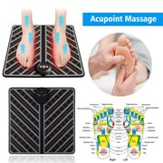 EMS Foot Massage Pad Shiatsu Foot Massager Machine Electric Deep Kneading Mat Promote Blood Circulation for Home Office Feet Relax