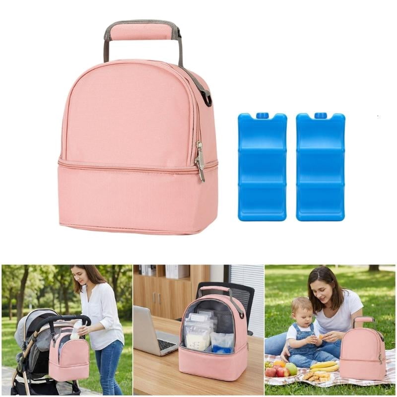 CEORPER Spacious Organized Milk Backpack Insulated Thermal Diaper Bag for Moms