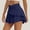 Dark Blue, variant on Oplxuo Tennis Skirt Pleated Skorts for Woman Double Ruffle Golf Skirts for Women Skort with Pockets Tummy Control Athletic