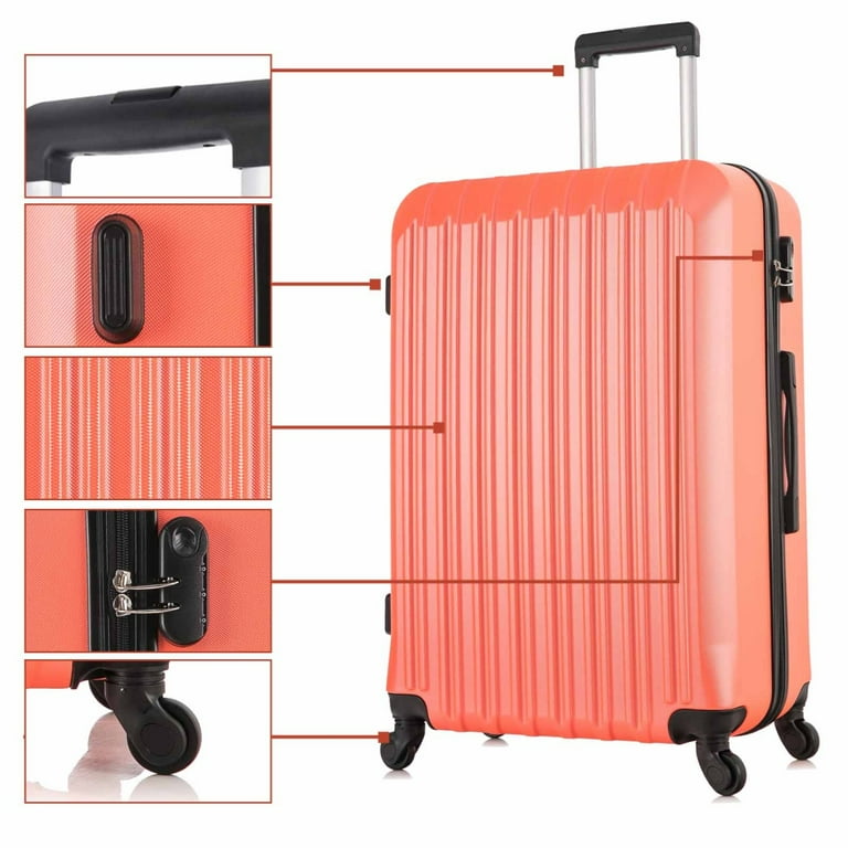 Piece Luggage Sets, Expandable ABS Luggage Hardside Carry on