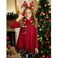 thumbnail image 3 of Oudiya Casual Girls Tunic Tops Loose Long Sleeve Blouse Soft Swing Pullover T-Shirt, 3 of 6