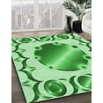 thumbnail image 2 of Ahgly Company Indoor Round Patterned Jade Green Area Rugs, 6' Round, 2 of 6