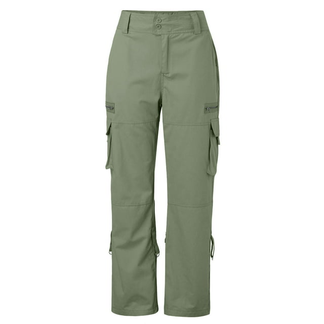 HNMKIU Pantalon Décontracté pour Femmes Rétro Français Grand Jambe Poche Design Ample Jambe Droite Confortable Pantalon de Travail pour Usage Quotidien