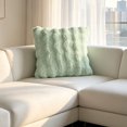 thumbnail image 2 of Btomtd Wavy Plush Throw Pillow Cover 18 x 18 Inch, Soft Decorative Couch Pillow Covers, Hidden Zipper Pillow Cases for Sofa Bedroom, Mint Green, 2 of 7