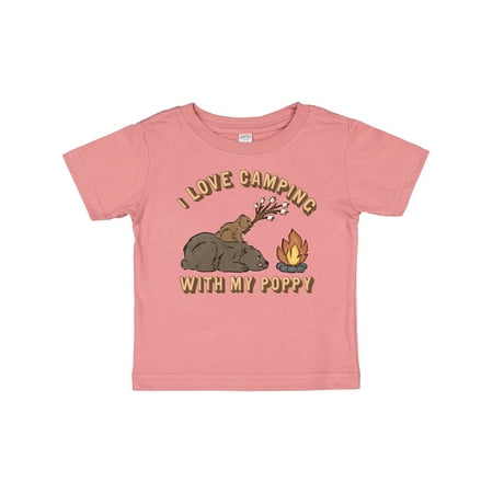 

Inktastic I Love Camping with My Poppy Gift Baby Boy or Baby Girl T-Shirt