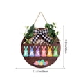 thumbnail image 3 of YingYouFu Easter Door Hanger, Wooden Welcome Sign with Green Plants, Handcrafted Farmhouse Wall Decoration for Front Door, Indoor Outdoor Festival Home Decor, Multicolor, 3 of 6