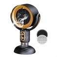 thumbnail image 1 of Ventilador Purificador, Filtro Extraíble y Lavable, Ventilador Portátil para Humo, Ventilador Purificador para Humo, Negro y Dorado, 1 of 5