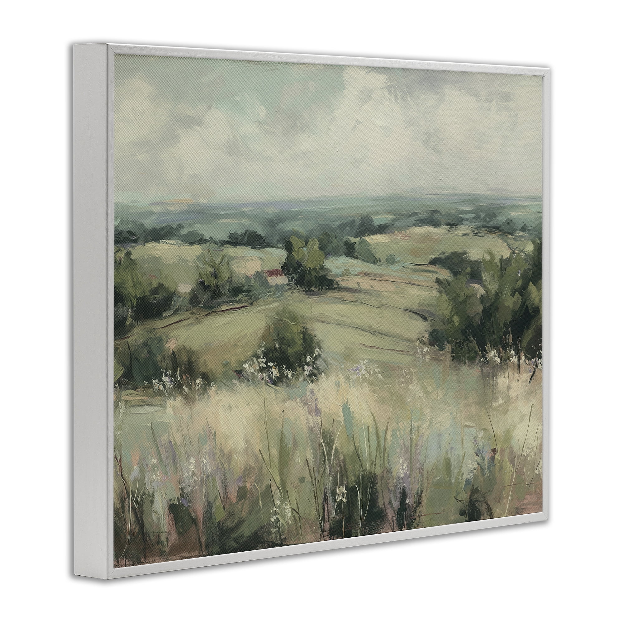 Stupell Industries Idyllic Green Pastures White Framed Giclee Art, design by Svetlana Aleynikova