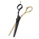 thumbnail image 3 of Stainless Steel Hair Scissors, Portable Salon Scissors for Home Use, Black and Gold, 5.5 inch, 3 of 5