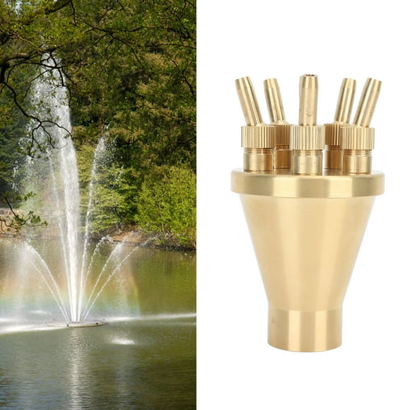 Copper Fountain Sprayer, Copper Straight Water Column Sprinkler Center Straight Water Column with Porous Scattering Nozzle Suitable for Architectural Fountains