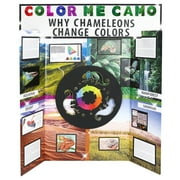 ArtSkills 36 x 48 White Tri-Fold Display Board Kit with Header, Stickers & Paper for School & Office Projects