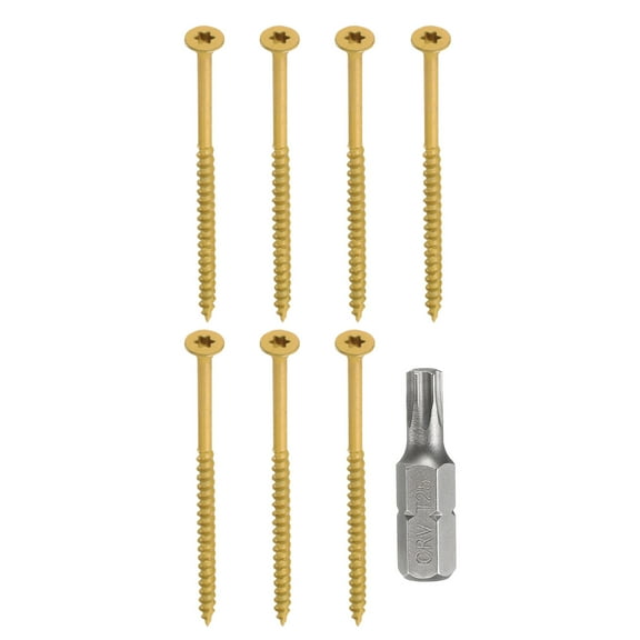 Uxcell 25pcs Deck Screws #10 x 4" Torx Exterior Wood Screws with T25 Drive Bit