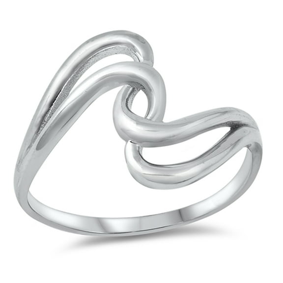 Abstract Statement Knot Ring .925 Sterling Silver Band Jewelry Female Male Unisex Size 4