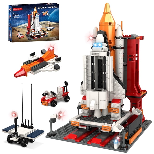 Set de bloques de construcción BIZNESMEN Space Shuttle Exploration 704 piezas