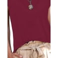 thumbnail image 4 of DYMADE Women Round Neck Short Sleeve Simple Solid Color T-shirt, 4 of 4