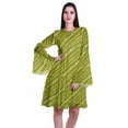 thumbnail image 1 of Moomaya Robe Longue à Manches Longues Imprimée Longueur Genou Robe d'Été Évasée et Fluide, 1 of 6