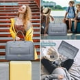 thumbnail image 7 of Livhil 2Pcs Large Women Travel Duffle Bag, Carry on Overnight Bag for Women Gym Bag with Shoe Compartment Weekender Travel Bag for Business Trips Sport Hospital, Grey, 7 of 7