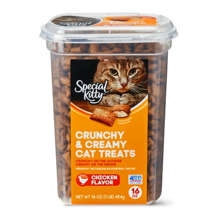 Special Kitty Crunchy & Creamy Cat Treats, Chicken Flavor, 16