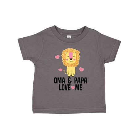 

Inktastic Oma and Papa Love Me Lion Gift Toddler Boy or Toddler Girl T-Shirt