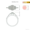 thumbnail image 4 of ANGARA Natural 0.35 Ct. Diamond Halo Engagement Ring in 14K White Gold for Women (Ring Size: 3), 4 of 9