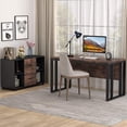 thumbnail image 3 of Tribesigns 2 Drawer File Cabinet, Large Mobile Lateral Filing Cabinet for Letter Size, Printer Stand with Storage Shelves and Rolling Wheels for Home Office, 3 of 7