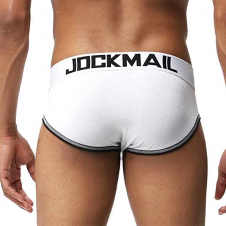 OVTICZA Mens Jock Strap Jockstrap Underwear Male Supporters Athletic Briefs  Bikini 2XL White 