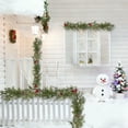 thumbnail image 4 of Adornos navideños de ratán con agujas de pino artificiales de plástico de 1 metro. Adornos navideños de ratán con agujas de pino artificiales. Adornos colgantes para puertas de ratán. Decoración de Ha, 4 of 6
