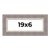 19x6 Frame Grey Real Wood Picture Frame Width 2.75 Inches | Interior Frame Depth 0.5 Inches | Linus