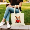 thumbnail image 3 of Happy Valentine's Day Corgi Brings Love Heart Canvas Tote Bag Welsh Corgi Dog Lover Gifts Idea Reusable Shopping Grocery Bag - 02028, 3 of 5