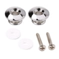 thumbnail image 1 of lionlar 2 Pieces Electirc Guitar Strap Locks Straplocks Buckle Instrument Pegs Parts Chrome, 1 of 9