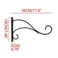 thumbnail image 3 of Heavy Duty Wrought Iron Plant Hanger Hook Wall Mount, Vintage Style for Hanging Flower Pots Decor, Indoor Outdoor Rust Proof 20lb Capacity, 3 of 8