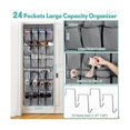 thumbnail image 4 of Estante sobre la puerta con 24 bolsillos de tela para colgar el soporte del armario, almacenamiento para hombres y mujeres - Hy, 4 of 5