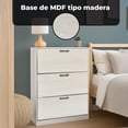 thumbnail image 3 of Gabinete Para Calzado Con 3 Cajones Zapatera Organizadora Blanco, 3 of 10