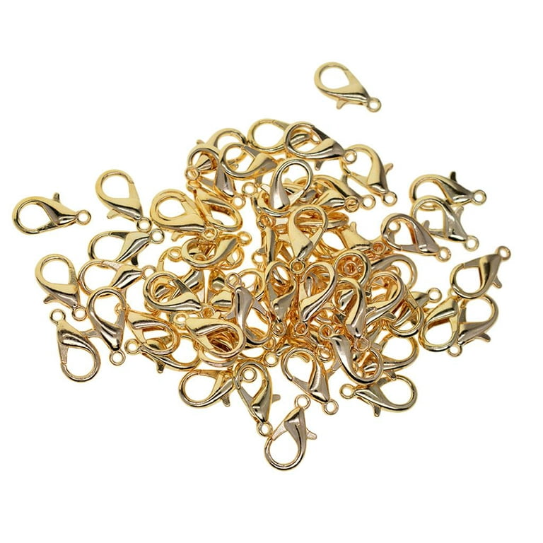 50pcs Curved Metal Lobster Claw Clasps For Bracelet & Necklace, Diy Jewelry  Making Accessories