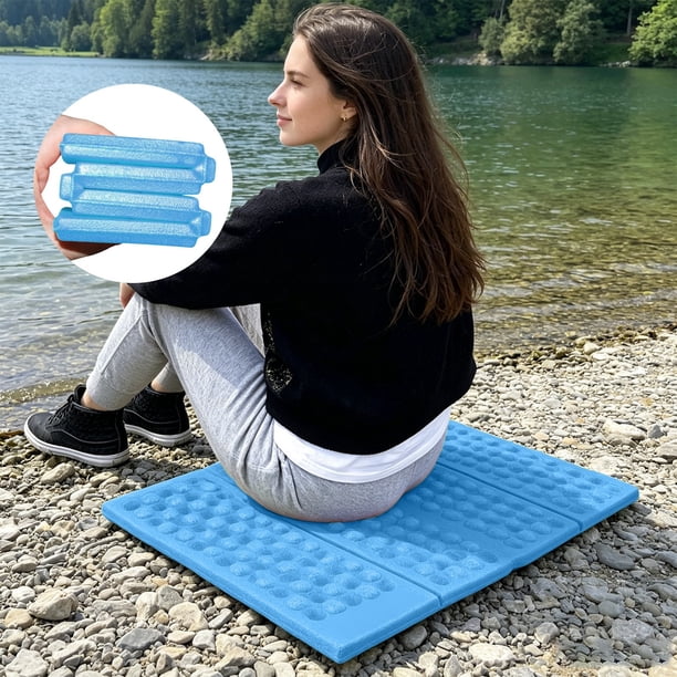 Almohadilla de espuma plegable e impermeable para acampar, picnic, senderismo, playa, estadio y viajes, ligera y portátil, 39x28 cm, múltiples colores.