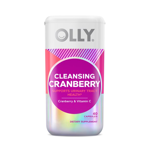 OLLY Cleansing Cranberry Capsule Supplement, Urinary Tract Health, 40