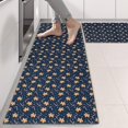 thumbnail image 2 of Kitchen Rugs Sets Of 2,Dark Blue Christmas Gingerbread Pattern Anti Fatigue Kitchen Mat Rugs Non Slip Washable,Decorative Kitchen Floor Mats for Kitchen,Sink,Laundry,17"X47", 2 of 5