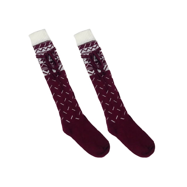 Women Christmas Knitted Stockings, Elastic Printed Pattern Socks