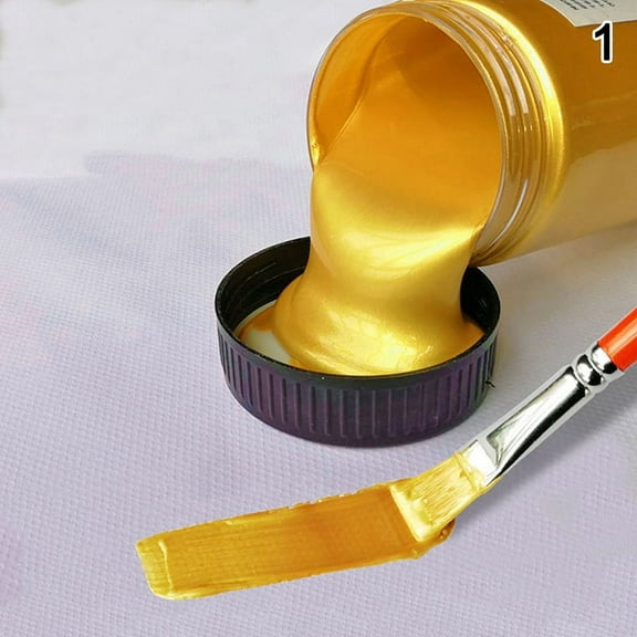 100ml Gold Paint Metallic Acrylic Paint,waterproof Not Faded for Statuary Coloring DIY Hand Clothes Painted Graffiti Pigments