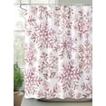 thumbnail image 2 of Pink Red Snowflake Christmas Standard Shower Curtain Set, Waterproof Shower Curtains for Bathroom, Xmas Snowflake Washable Fabric Cloth Bath Curtain for Bathtub Decoration with Hooks 72x72 Inches, 2 of 6
