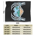 thumbnail image 3 of DouZhe Ultra-Soft Micro Fleece Lightweight Flannel Bed Blanket, Skull Hand Love Beach Print Cozy Warm Throw Blankets, 50"x40", 3 of 7