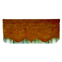 RLF Home 3" Rod Pocket High Quality Fabric Nazareth Regal Valance for Windows 50" x 17" Garnet