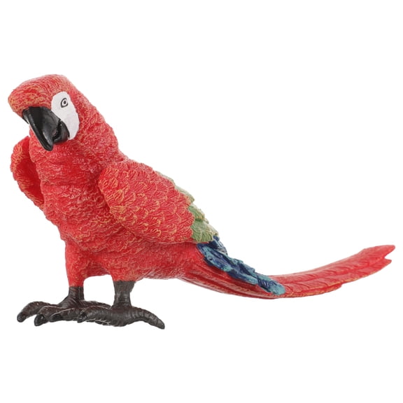 FOLOYORI Simulation Parrot Ornaments Red Plastic 1Pcs 6.7X3.3X2.2in Garden Ornament