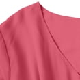thumbnail image 7 of Chiffon Dresses for Women V Neck Elegant Half Sleeve Pleated Dress Sundress Holiday Beach Wedding Guest Casual Summer Sundress S-2XL, 7 of 7