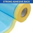 thumbnail image 5 of Unique Bargains Masking Paper with Tape 2000x55cm / 65.62ftx21.65" 1 Set Pre-Taped Paper Film Kit Blue Yellow, 5 of 7