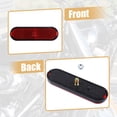 thumbnail image 6 of 4 Pcs M6x1.0 Red Universal Rectangular Screw Mount Reflective Warning Reflector with Nut for Motorcycle, 6 of 6