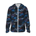 thumbnail image 2 of Lsque Blue Sports Car UPF 50+ Lightweight Sun Protection Men's Women's Long Sleeve Shirt, Hoodie Performance -Small, 2 of 9