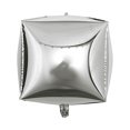 thumbnail image 4 of BalsaCircle 14" Silver 4D Cube Mylar Foil Plain Balloon Wedding Graduation Birthday, 4 of 6